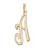 9ct Yellow Gold Polished Script Initial Pendant - E Bixby Jewellers