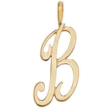 9ct Yellow Gold Polished Script Initial Pendant - E Bixby Jewellers