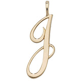 9ct Yellow Gold Polished Script Initial Pendant - E Bixby Jewellers