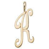 9ct Yellow Gold Polished Script Initial Pendant - E Bixby Jewellers