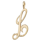 9ct Yellow Gold Polished Script Initial Pendant - E Bixby Jewellers