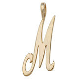 9ct Yellow Gold Polished Script Initial Pendant - E Bixby Jewellers