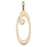 9ct Yellow Gold Polished Script Initial Pendant - E Bixby Jewellers