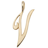 9ct Yellow Gold Polished Script Initial Pendant - E Bixby Jewellers