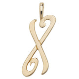 9ct Yellow Gold Polished Script Initial Pendant - E Bixby Jewellers