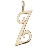 9ct Yellow Gold Polished Script Initial Pendant - E Bixby Jewellers