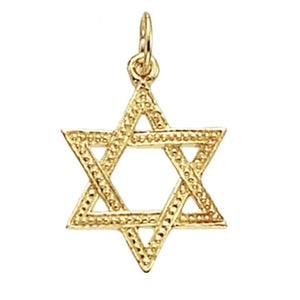 9ct Yellow Gold Star Of David Pendant - E Bixby Jewellers