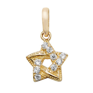 9ct Yellow Gold Star Of David Pendant - E Bixby Jewellers