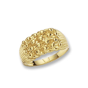 9ct Yellow Gold Mens 4 Row Keeper Ring - E Bixby Jewellers