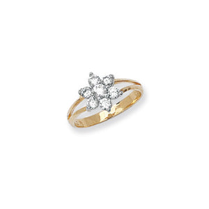 9ct Yellow Gold Babies/Maidens Stone Set Cluster Ring - E Bixby Jewellers