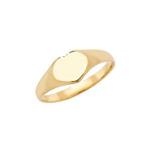 9ct Yellow Gold Babies/Maidens Heart Shape Ring - E Bixby Jewellers