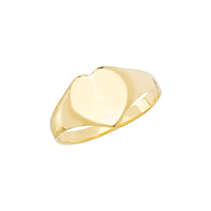 9ct Yellow Gold Babies/Maidens Heart Shape Ring - E Bixby Jewellers